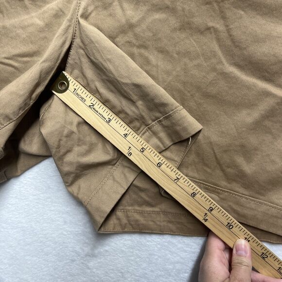 Lane Bryant Mid-Rise Chino shorts Women’s Sz 24 Khaki Brown NEW - Picture 4 of 8